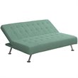 Tufted Sleeper Sofa in Teal and Chrome
