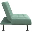 Tufted Sleeper Sofa in Teal and Chrome