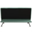 Tufted Sleeper Sofa in Teal and Chrome