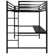 Rosebery Kids Full Metal Loft Bed with Desk in Black