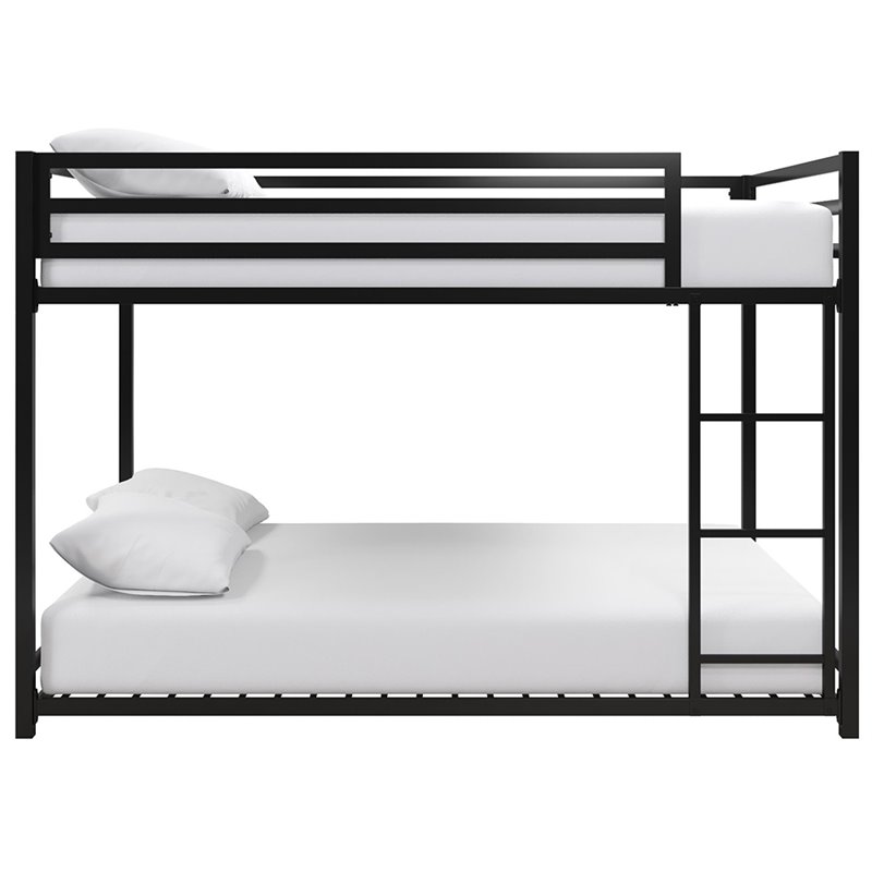 Rosebery Kids Full Over Full Metal Bunk Bed in Black