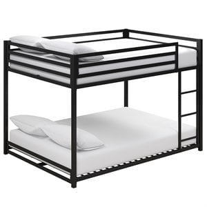 Rosebery Kids Full Over Full Metal Bunk Bed in Black