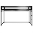 Rosebery Kids Twin Metal Junior Loft Bed in Black