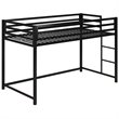 Rosebery Kids Twin Metal Junior Loft Bed in Black