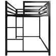 Rosebery Kids Twin Metal Junior Loft Bed in Black