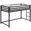 Rosebery Kids Twin Metal Junior Loft Bed in Black