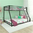 Rosebery Kids Twin Over Full Metal Bunk Bed in Black
