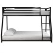 Rosebery Kids Twin Over Full Metal Bunk Bed in Black