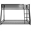 Rosebery Kids Twin Over Full Metal Bunk Bed in Black