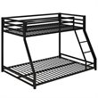 Rosebery Kids Twin Over Full Metal Bunk Bed in Black
