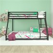 Rosebery Kids Twin Over Full Metal Bunk Bed in Black