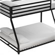Rosebery Kids Twin Over Full Metal Bunk Bed in Black