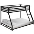 Rosebery Kids Twin Over Full Metal Bunk Bed in Black