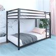 Rosebery Kids Twin Over Twin Metal Bunk Bed in Black