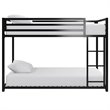 Rosebery Kids Twin Over Twin Metal Bunk Bed in Black