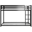 Rosebery Kids Twin Over Twin Metal Bunk Bed in Black