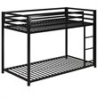 Rosebery Kids Twin Over Twin Metal Bunk Bed in Black