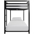 Rosebery Kids Twin Over Twin Metal Bunk Bed in Black