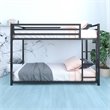 Rosebery Kids Twin Over Twin Metal Bunk Bed in Black