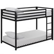 Rosebery Kids Twin Over Twin Metal Bunk Bed in Black