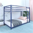 Rosebery Kids Twin Over Twin Metal Bunk Bed in Blue