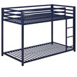 Rosebery Kids Twin Over Twin Metal Bunk Bed in Blue