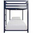 Rosebery Kids Twin Over Twin Metal Bunk Bed in Blue