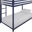 Rosebery Kids Twin Over Twin Metal Bunk Bed in Blue