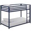 Rosebery Kids Twin Over Twin Metal Bunk Bed in Blue