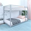 Rosebery Kids Twin Over Twin Metal Bunk Bed in Silver