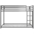 Rosebery Kids Twin Over Twin Metal Bunk Bed in Silver