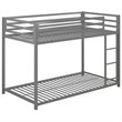 Rosebery Kids Twin Over Twin Metal Bunk Bed in Silver