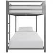 Rosebery Kids Twin Over Twin Metal Bunk Bed in Silver