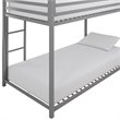 Rosebery Kids Twin Over Twin Metal Bunk Bed in Silver