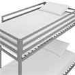 Rosebery Kids Twin Over Twin Metal Bunk Bed in Silver