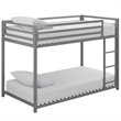 Rosebery Kids Twin Over Twin Metal Bunk Bed in Silver