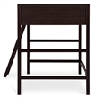 Rosebery Kids Traditional Wood 5-Step Ladder Full Loft Bed in Espresso