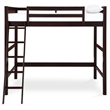 Rosebery Kids Traditional Wood 5-Step Ladder Full Loft Bed in Espresso