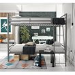 Rosebery Kids Twin Over Twin Metal Bunk Bed in Gray