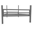 Rosebery Kids Twin Over Twin Metal Bunk Bed in Gray