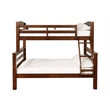 Rosebery Kids Wood Twin over Full Bunk Bed with Attached Ladder in Brown