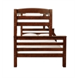 Rosebery Kids Wood Twin over Full Bunk Bed with Attached Ladder in Brown