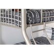 Rosebery Kids Metal Heavy Twin Over Full Bunk Bed Attached Ladder in Pewter