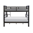 Rosebery Kids Transitional Wood Twin over Full Bunk Bed with Built in Black