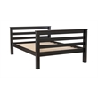 Rosebery Kids Transitional Wood Twin over Full Bunk Bed with Built in Black