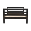 Rosebery Kids Transitional Wood Twin over Full Bunk Bed with Built in Black