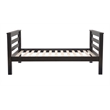 Rosebery Kids Transitional Wood Twin over Full Bunk Bed with Built in Black