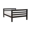Rosebery Kids Transitional Wood Twin over Full Bunk Bed with Built in Black