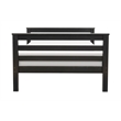 Rosebery Kids Transitional Wood Twin over Full Bunk Bed with Built in Black