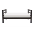 Rosebery Kids Transitional Wood Twin over Full Bunk Bed with Built in Black